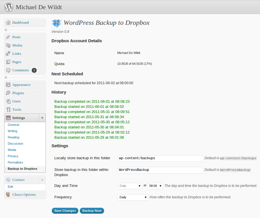 Sauvegarder facilement un blog sur Dropbox